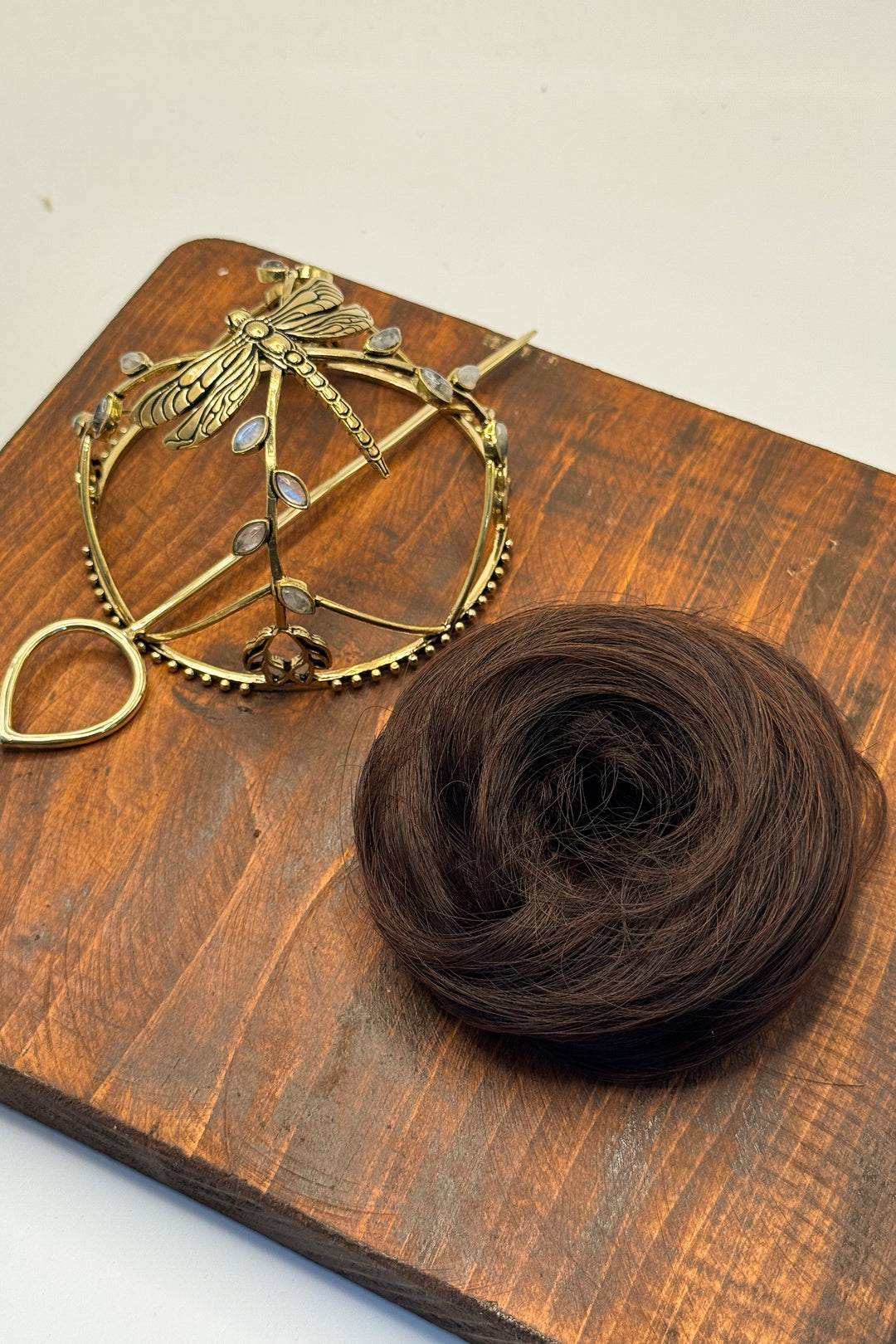 Moonstone dragonfly hair bun + hair scrunchie - Pre order