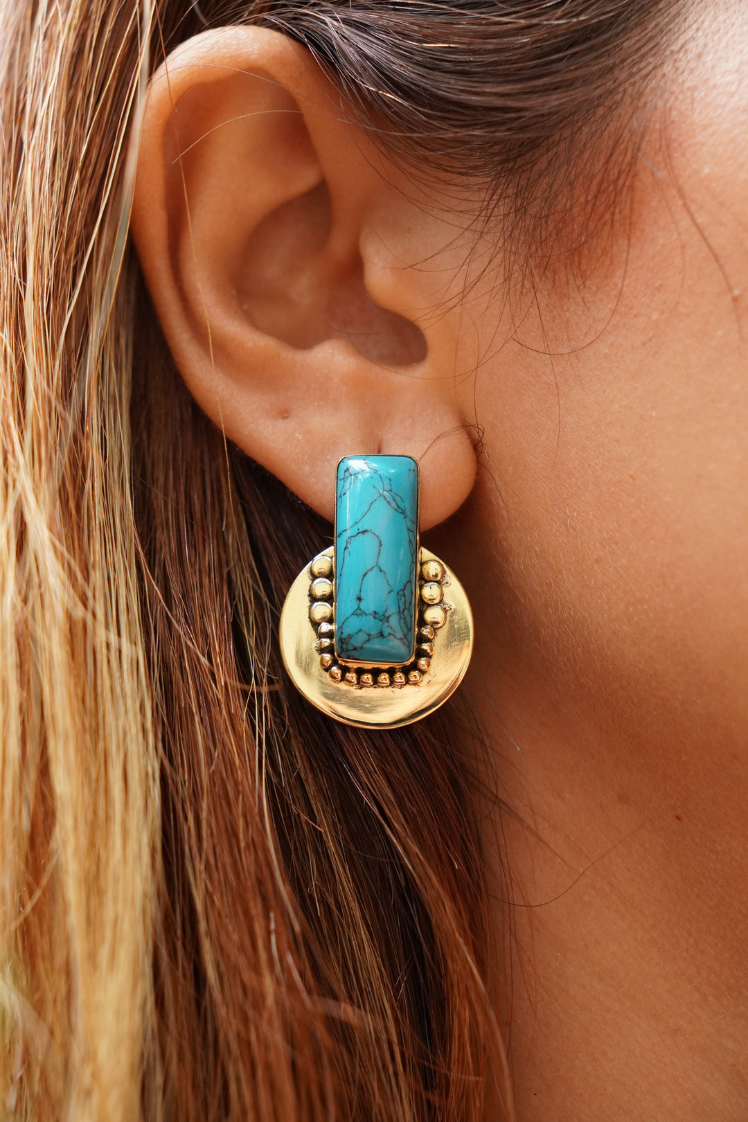 Turkish sun stud earrings