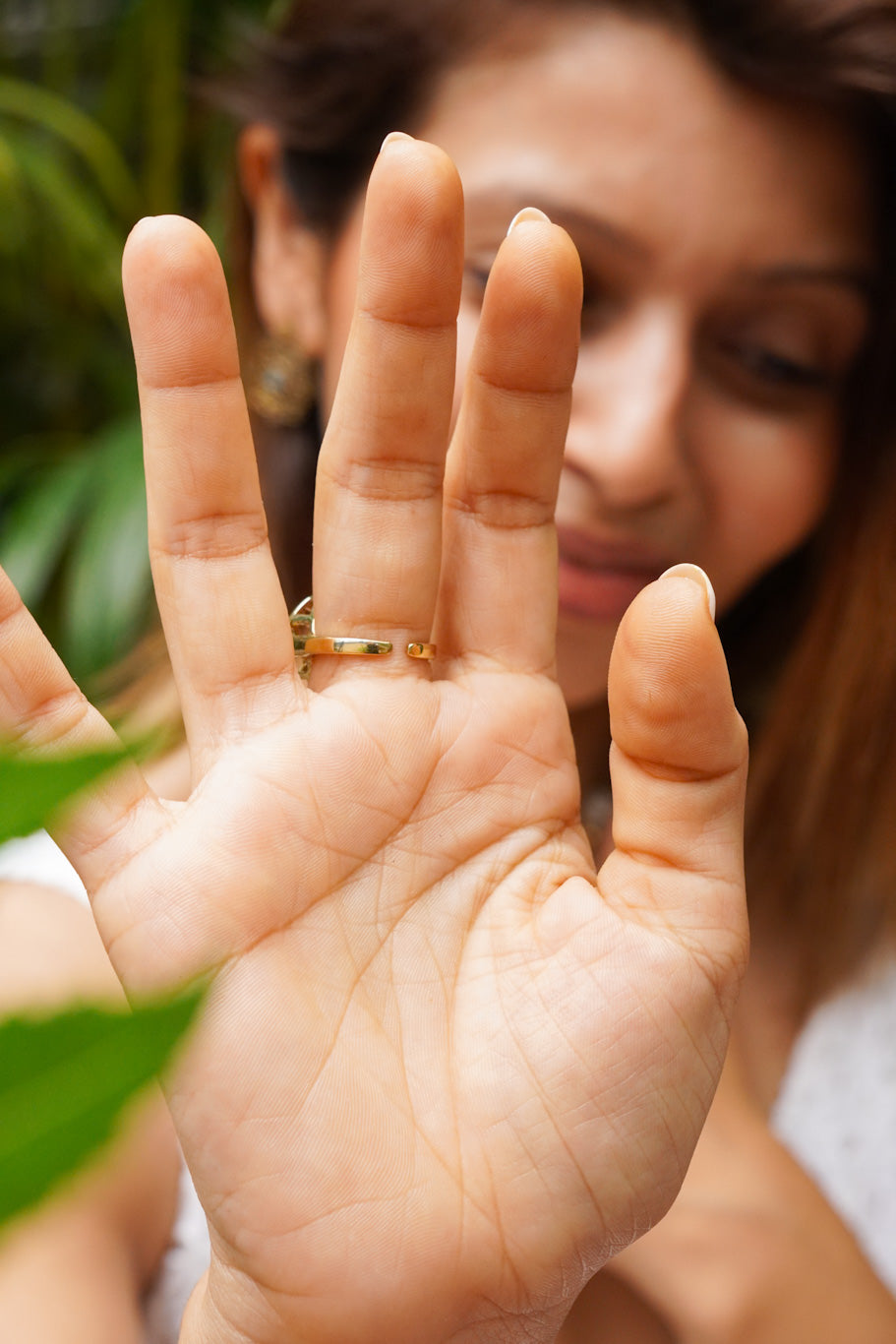 Tree Of Life Adjustable Brass Ring. Size 6-8