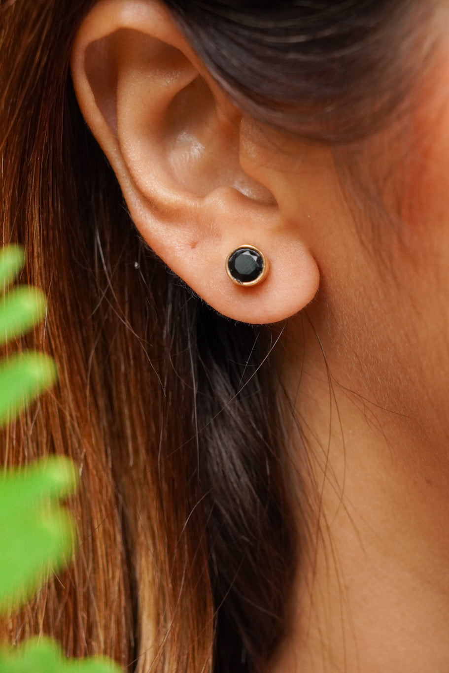 Fairy earrings with detachable crystal brass stud