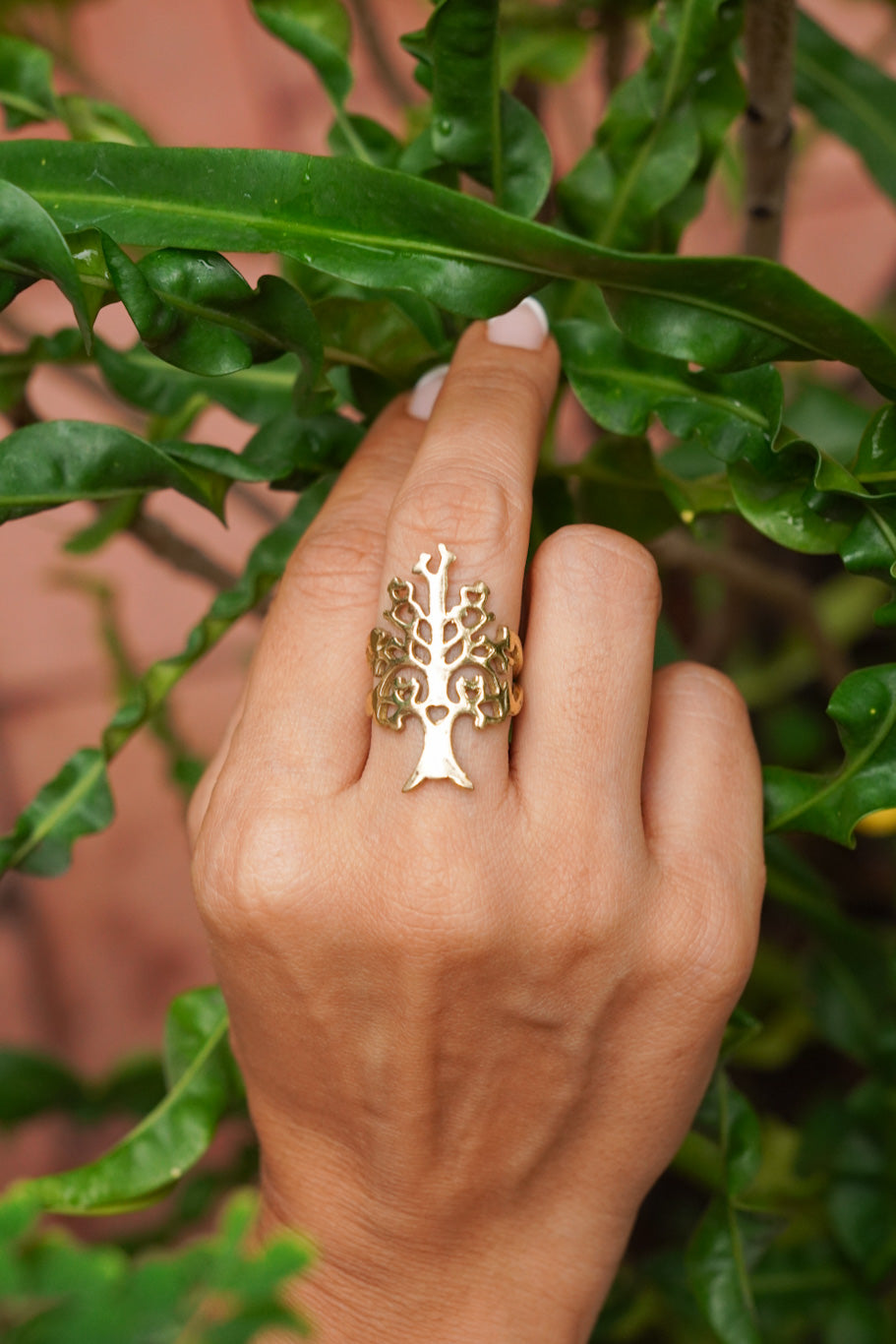 Tree of hope brass ring. Adjustable. Size 5-7