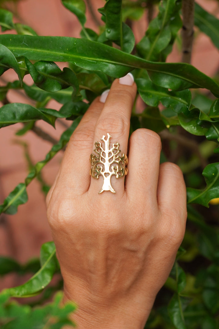 Tree of hope brass ring. Adjustable. Size 5-7