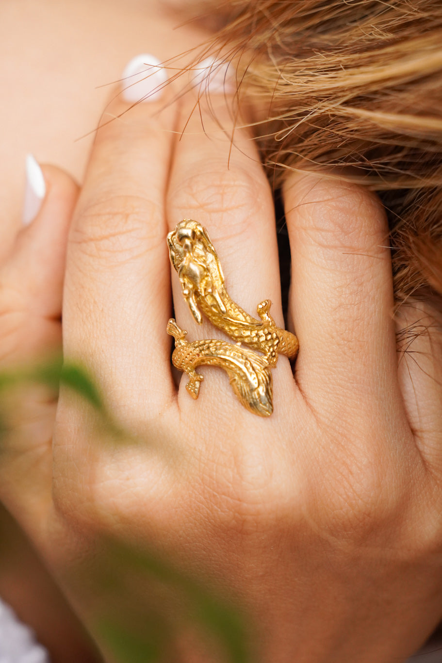 Dragon brass ring. Adjustable. Size 7-9.