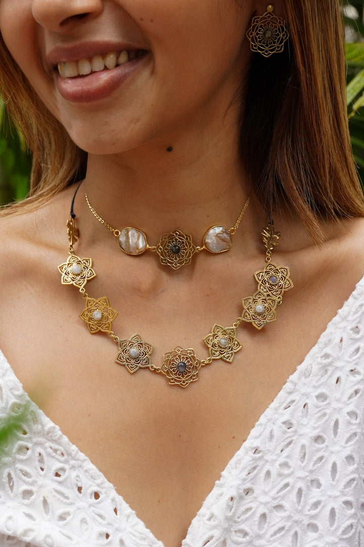 ‘Laila’ tiara. Hair band, necklace & choker- all in one with back tie string