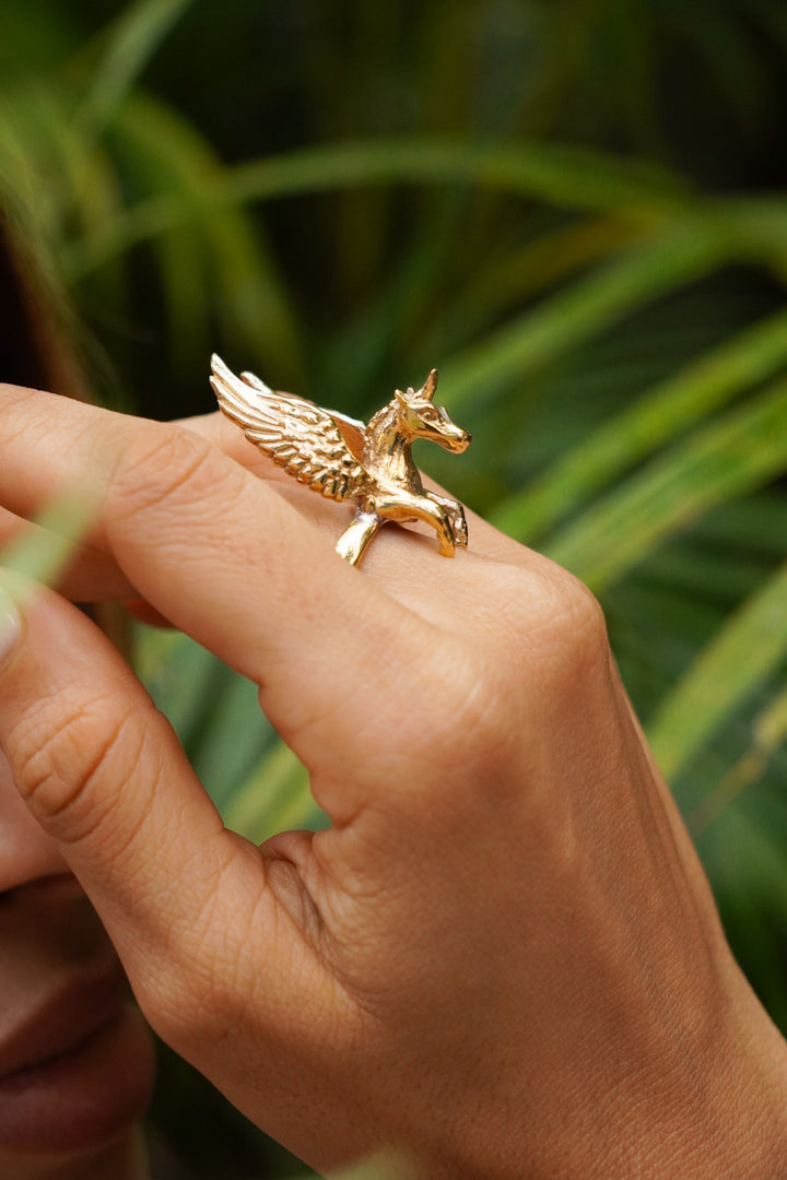 Unicorn Brass Ring. Adjustable. Size 5-7