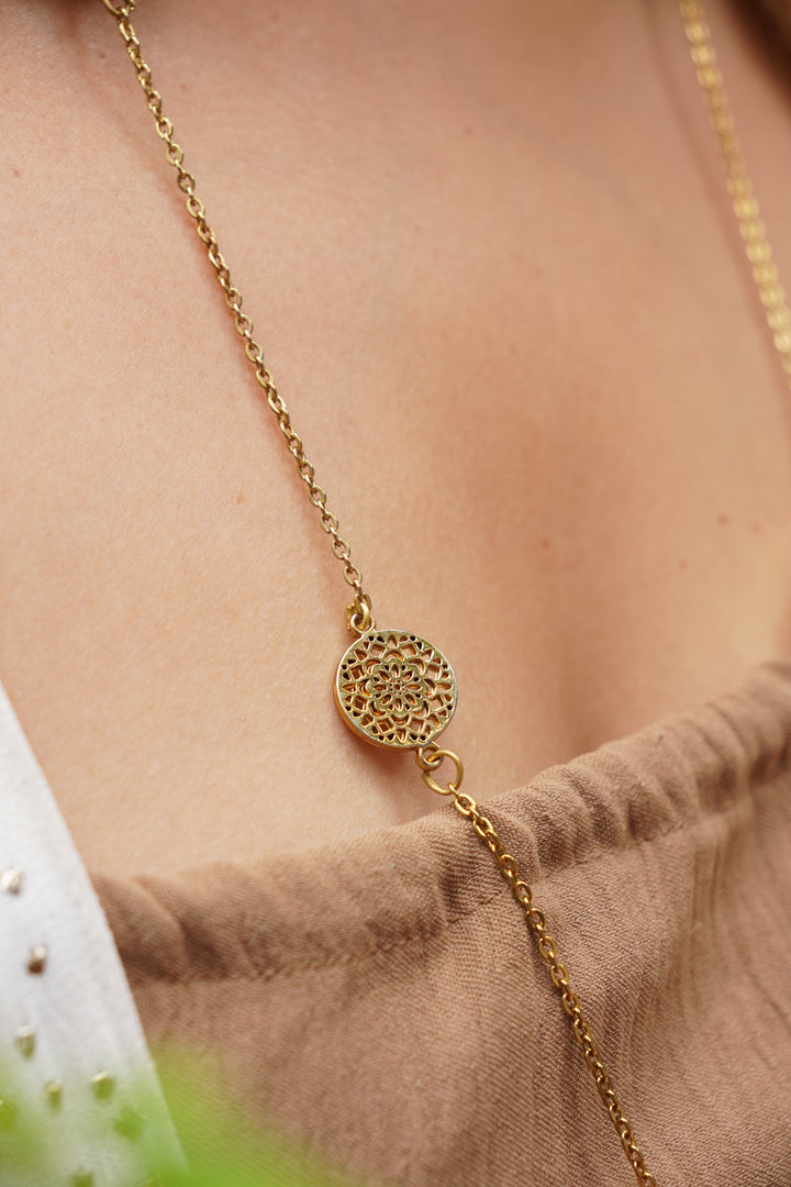 Aurora long charm necklace