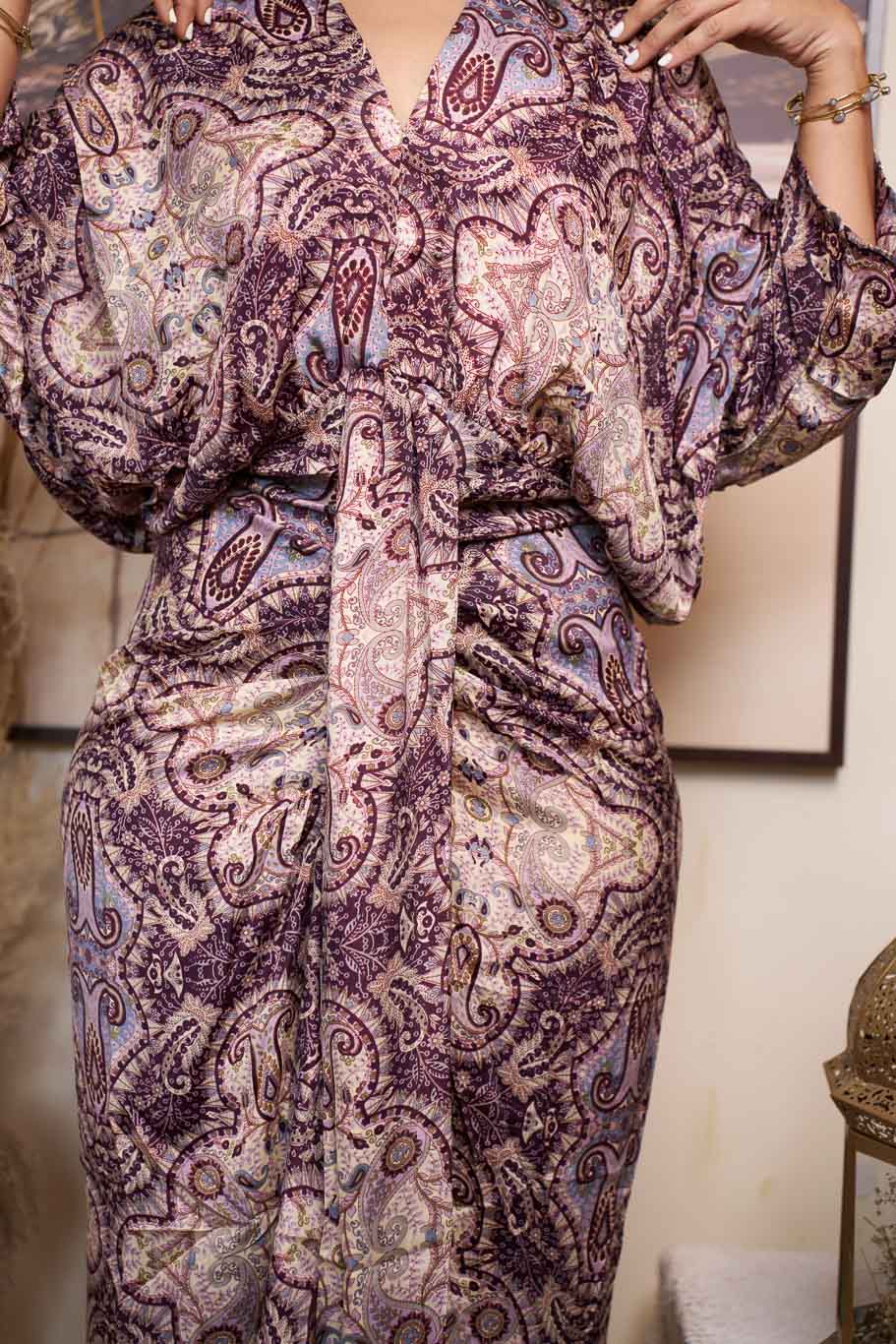 Ramona kaftan dress in Viscose silk