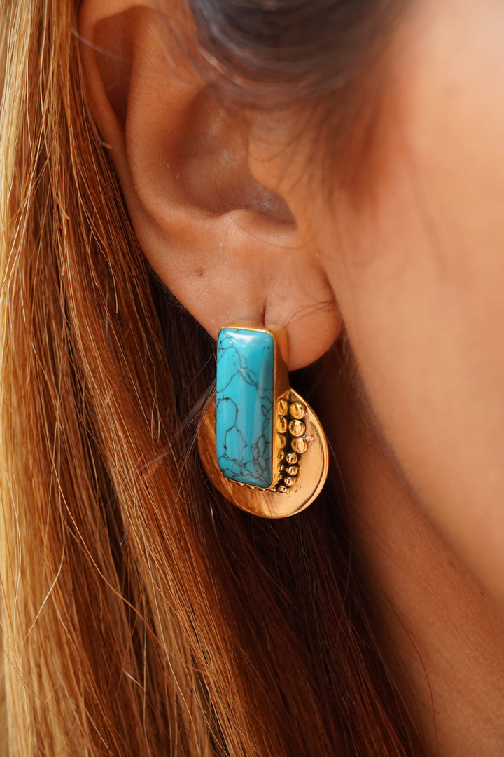 Turkish sun stud earrings