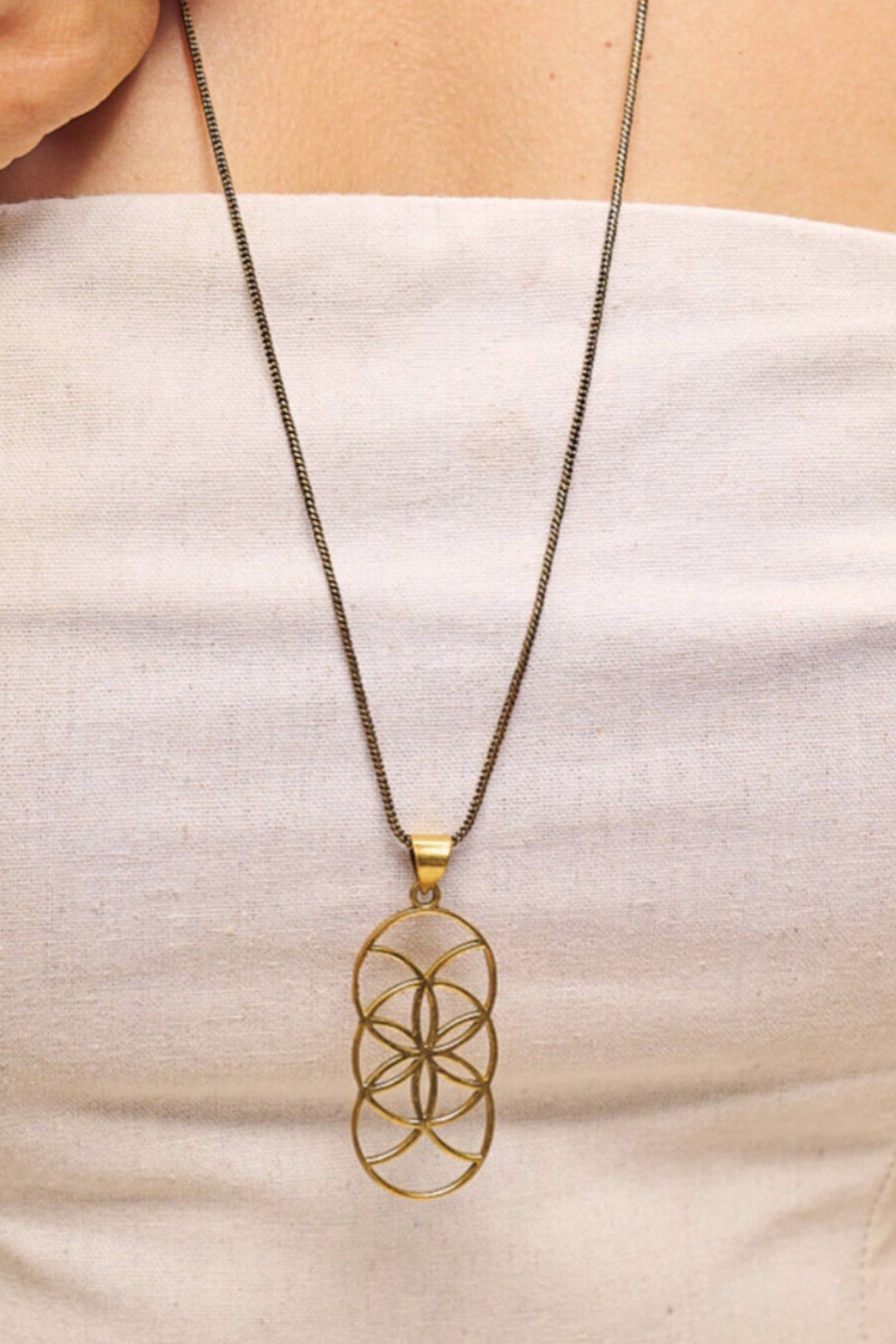 Seed of life long necklace