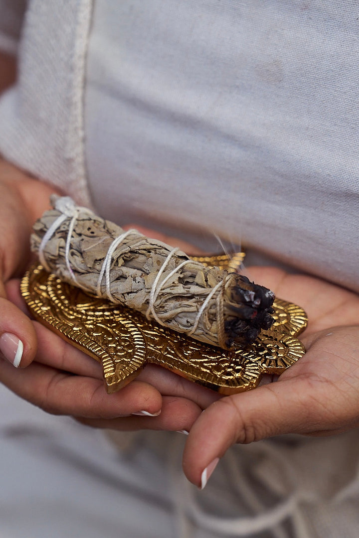 Hamsa tray and incense holder