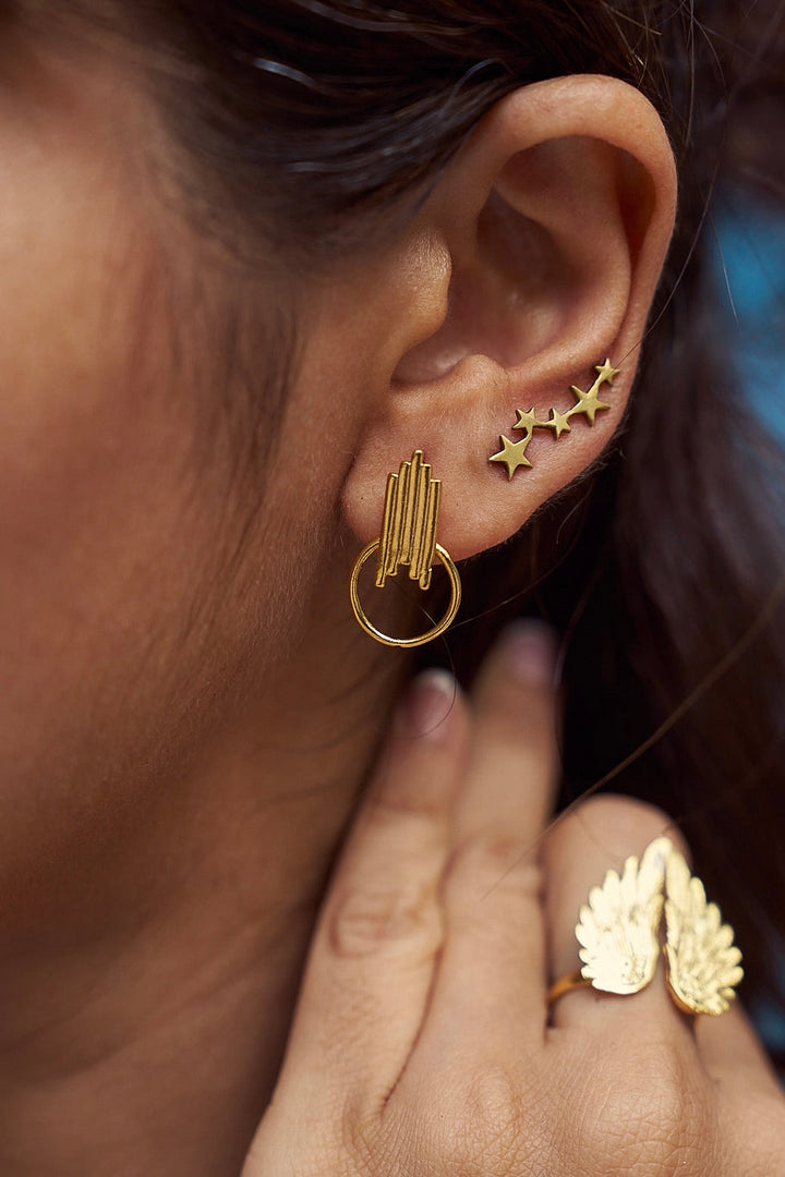 Shaya gold plated stud earrings