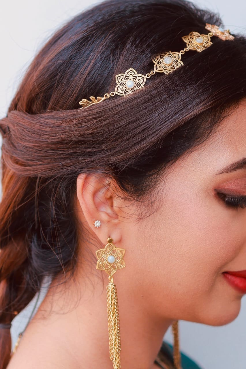 ‘Laila’ tiara. Hair band, necklace & choker- all in one with back tie string