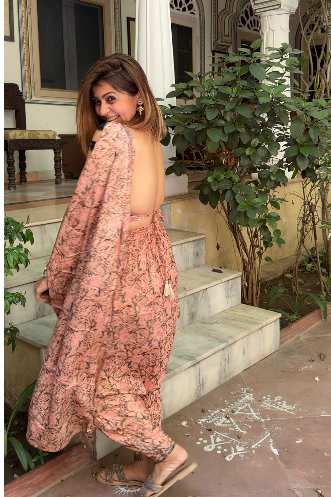 Reeva: pre draped saree dhoti with blouse