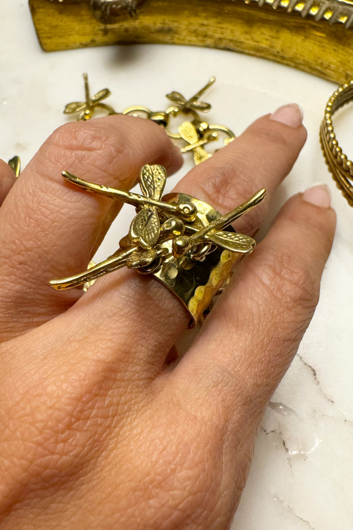 Dragonfly ring - adjustable