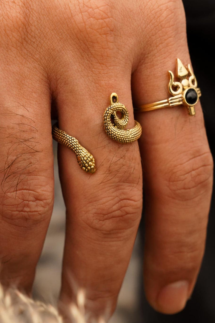 Naag adjustable brass ring- men’s jewellery
