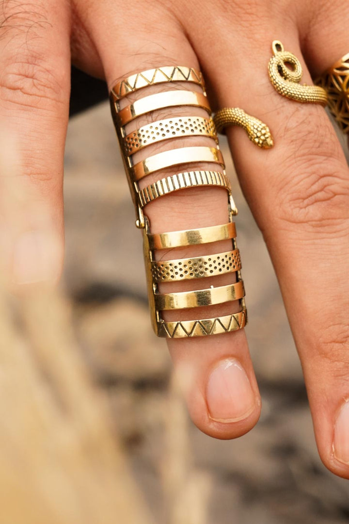 Antares brass adjustable size ring- men’s jewellery
