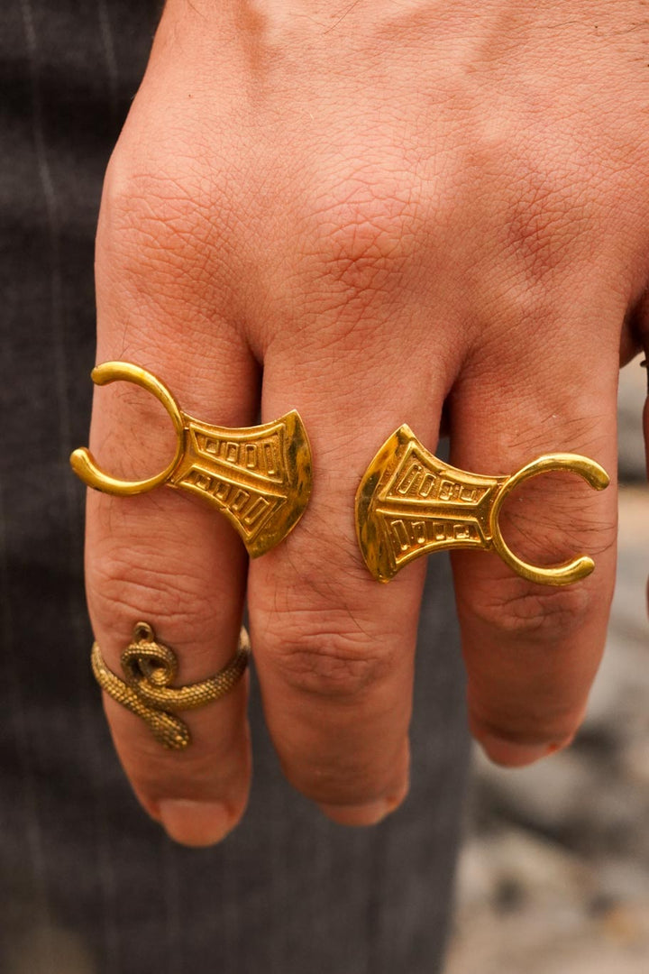 Gypsy brass adjustable ring- men’s jewellery