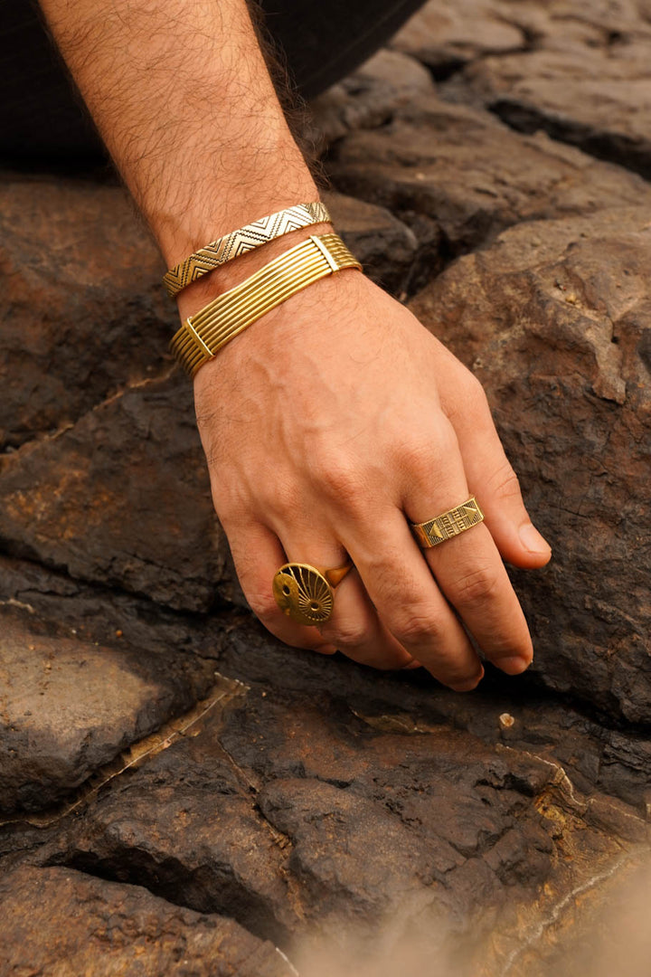 Stackable brass kadha men’s collection