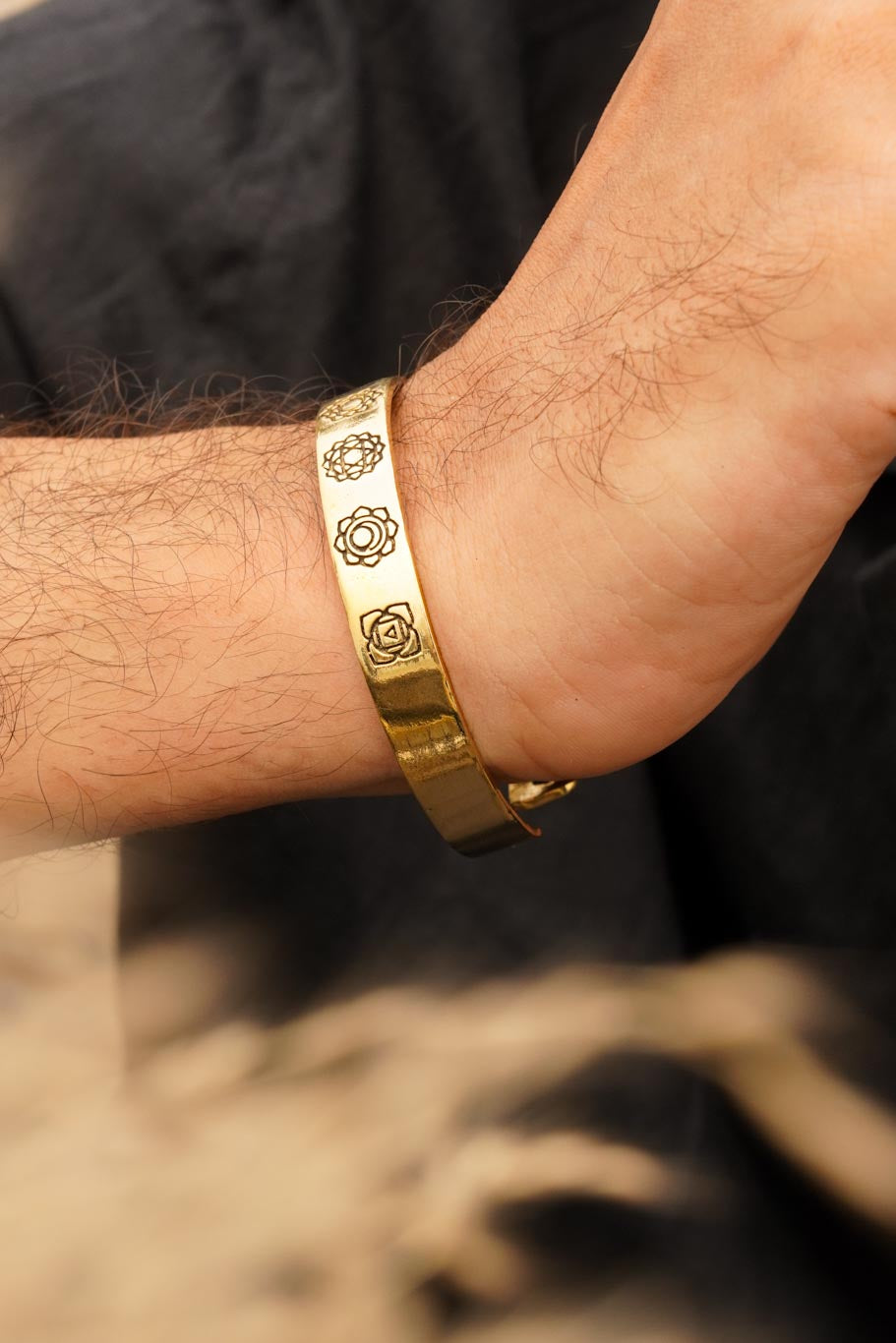Seven Chakra Brass Bangle men’s collection