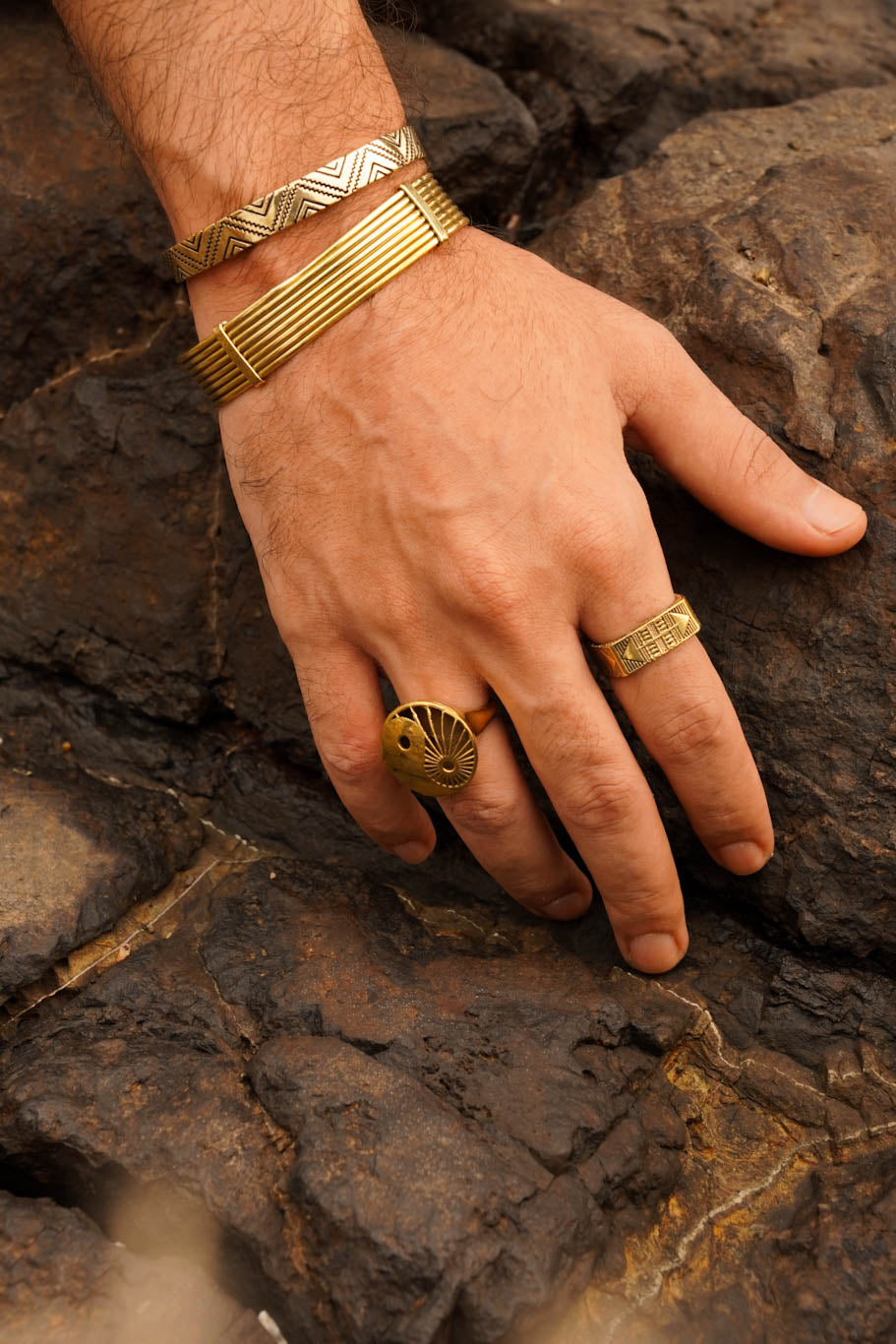 Yin Yang brass ring- men’s jewellery
