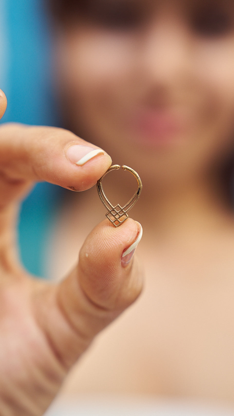 Aztec press-on brass septum