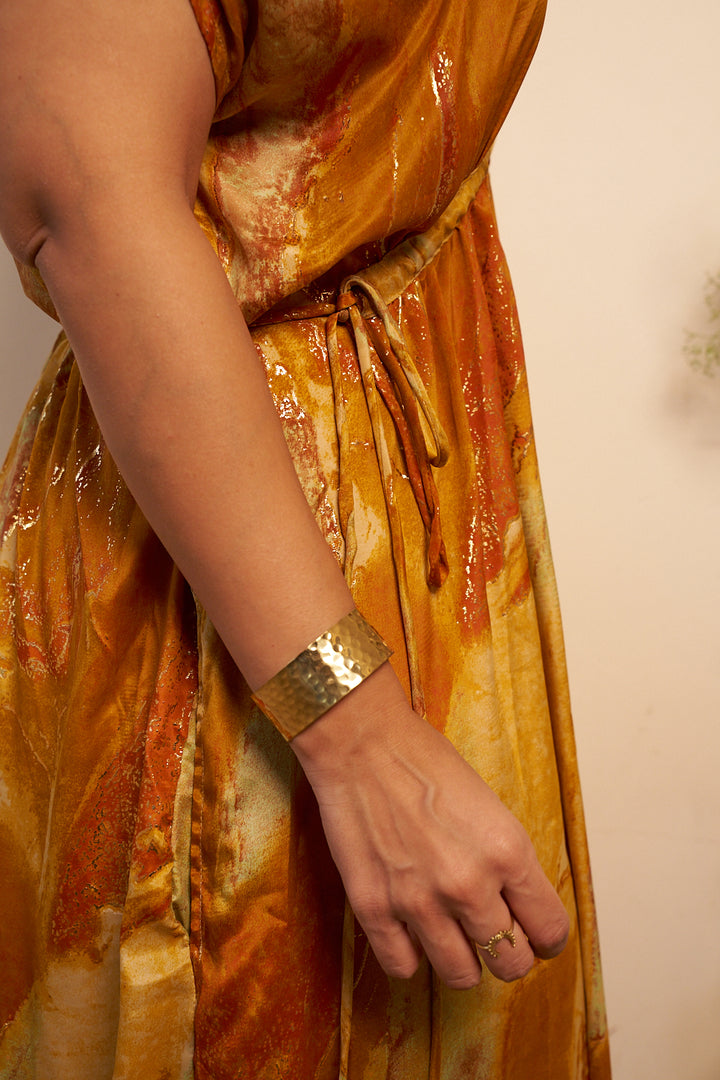 Saanjh-free size dress in Viscose silk