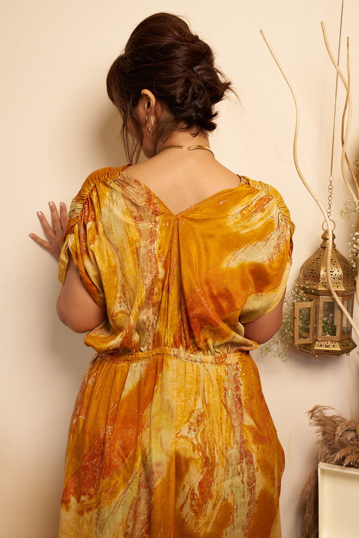 Saanjh-free size dress in Viscose silk