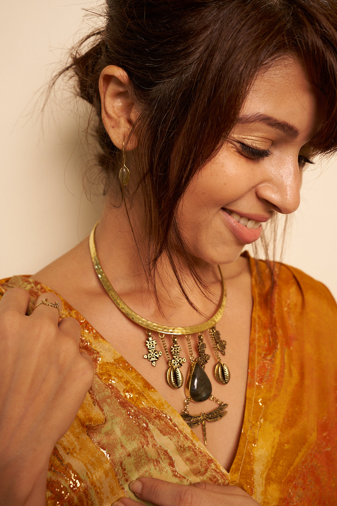 Saanjh-free size dress in Viscose silk