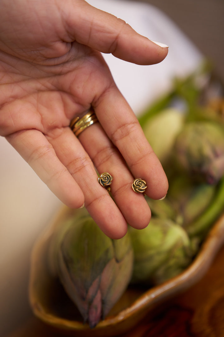 Rose brass studs