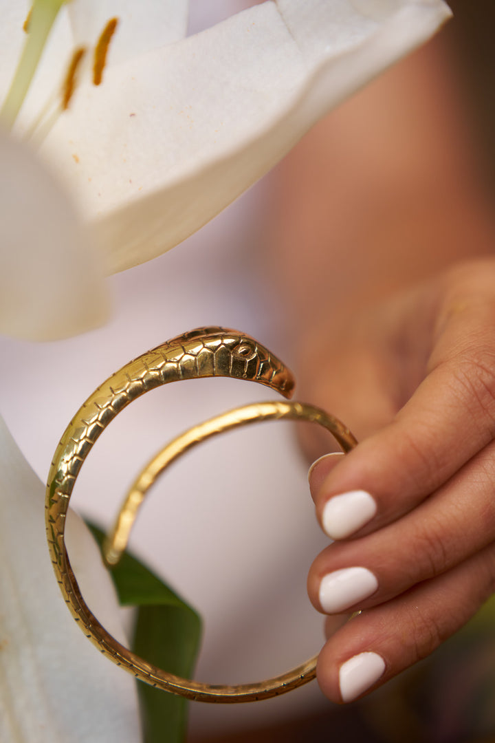 Hands of shiva brass bangle