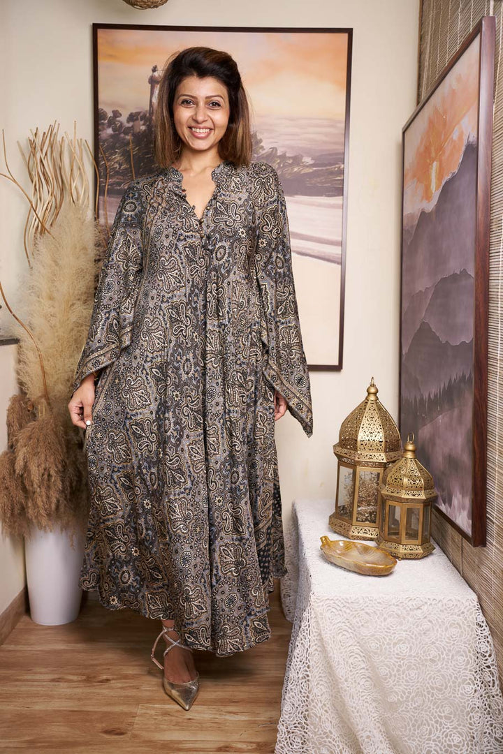 Mastani free size swirl dress in Viscose silk