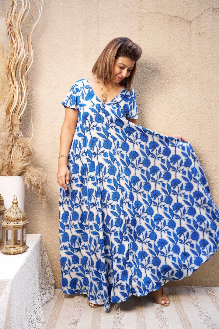 Ambrosia free size dress in Viscose silk