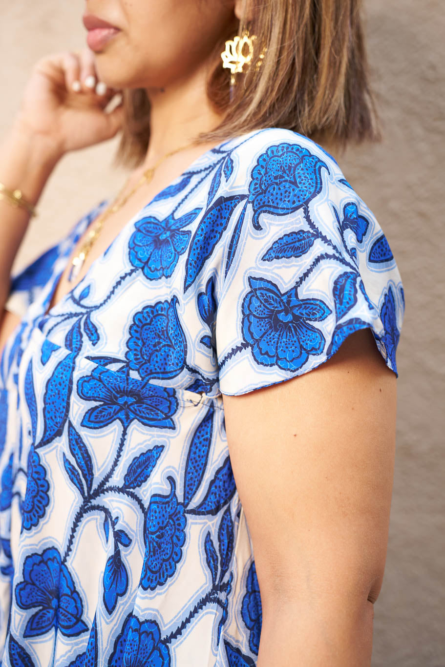 Ambrosia free size dress in Viscose silk
