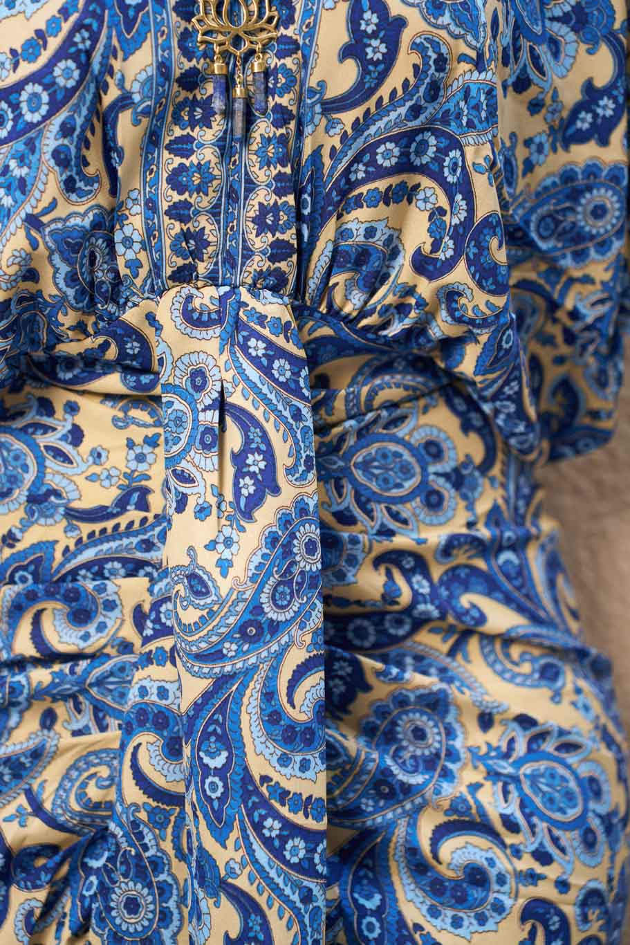 Mediterranean kaftan dress in Viscose silk
