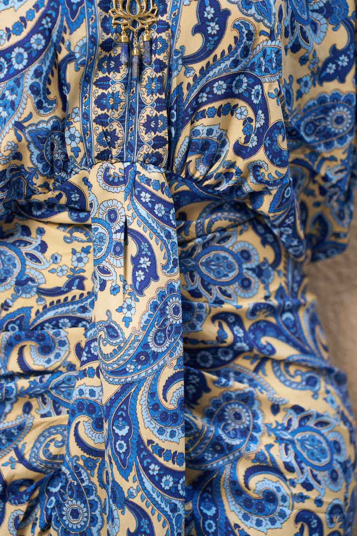 Mediterranean kaftan dress in Viscose silk
