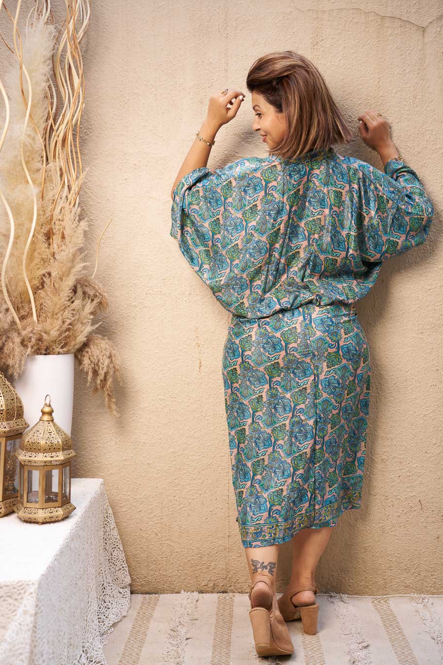 Neel Kaftan dress in Viscose silk