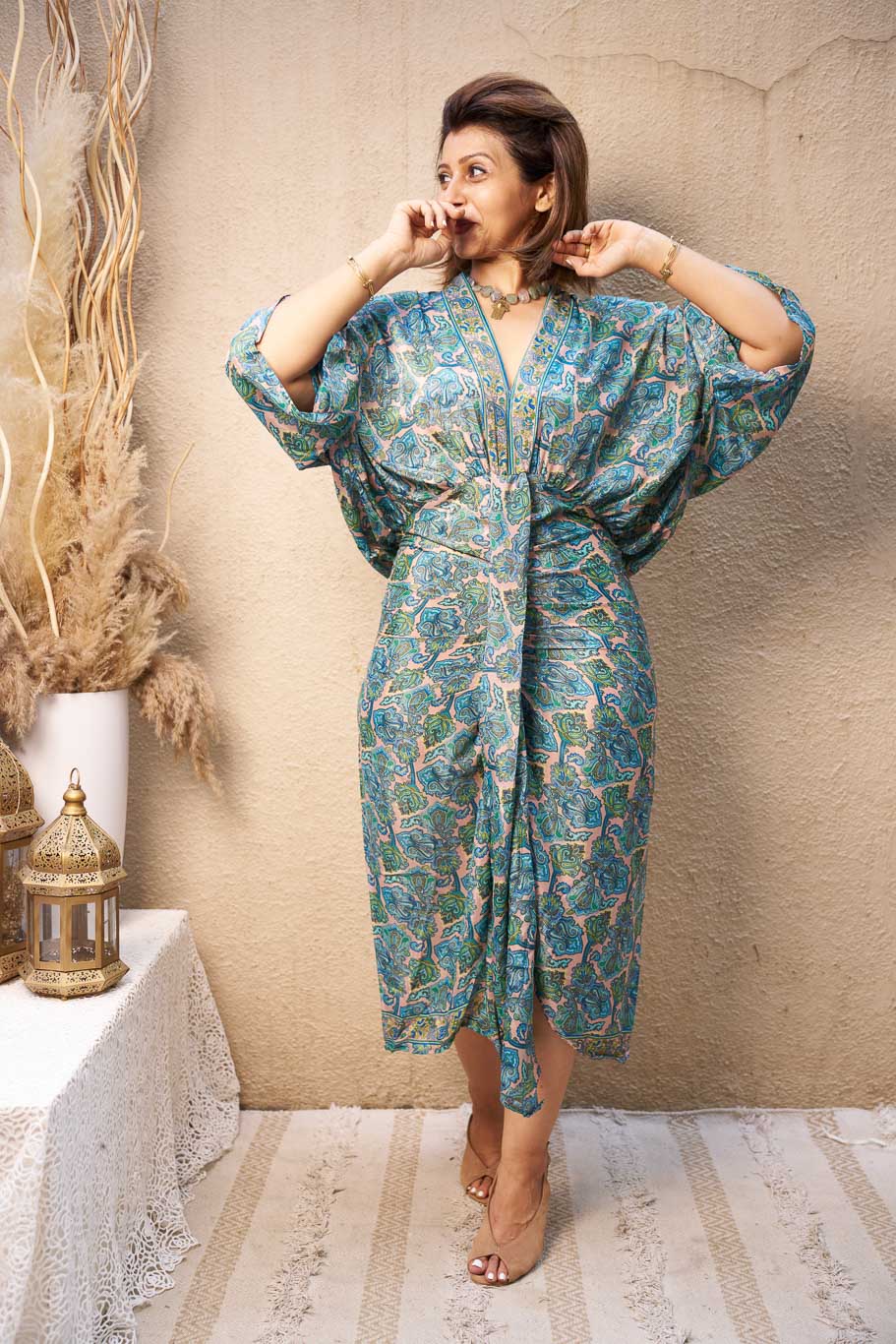 Neel Kaftan dress in Viscose silk