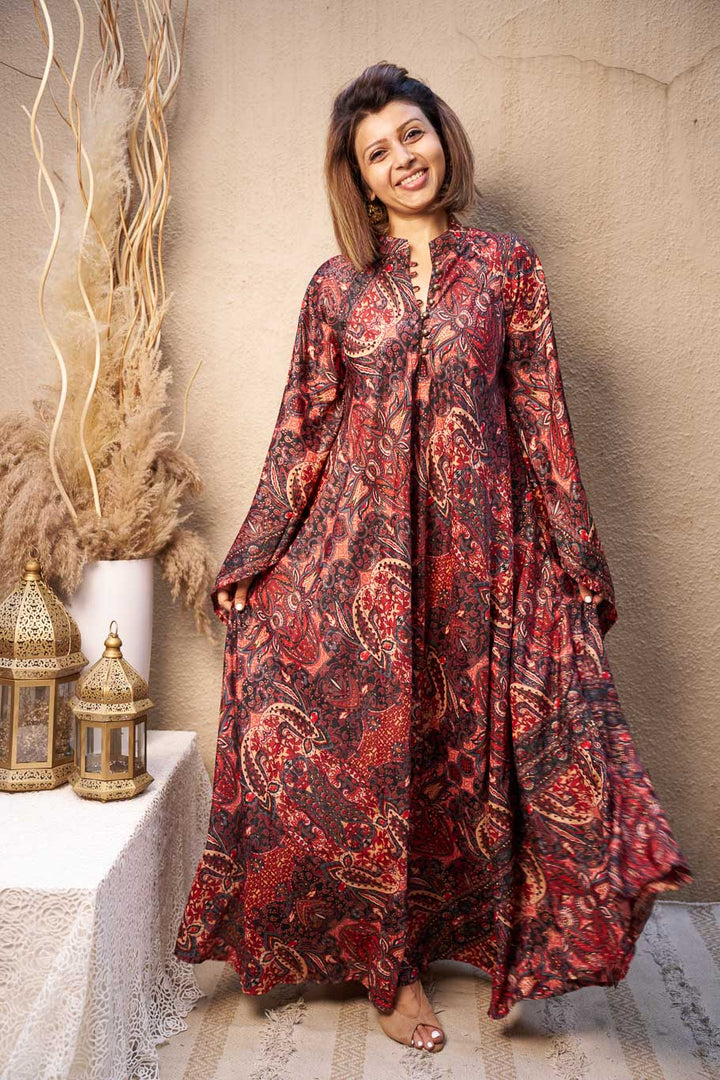 Rani free size swirl dress in Viscose silk