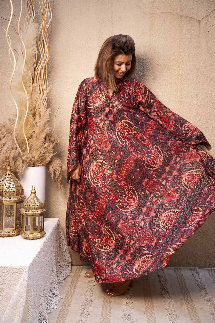 Rani free size swirl dress in Viscose silk