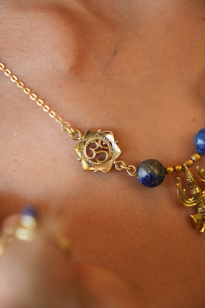 Neelkanth Trishul necklace