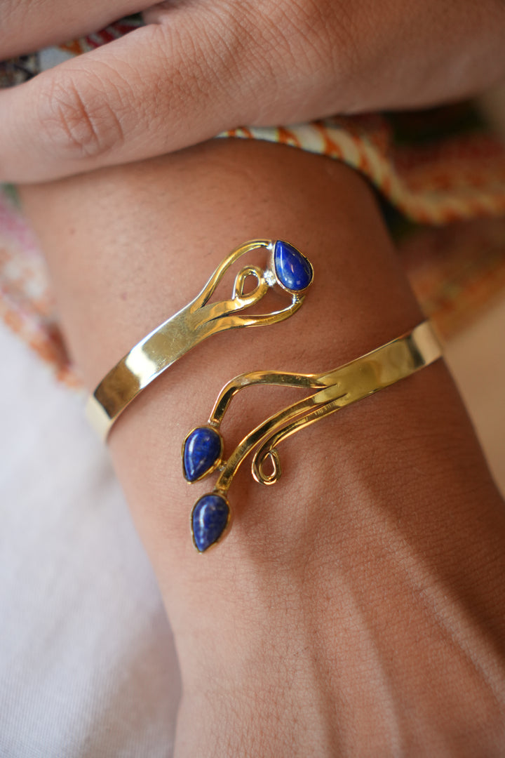 Lapis floral bangle