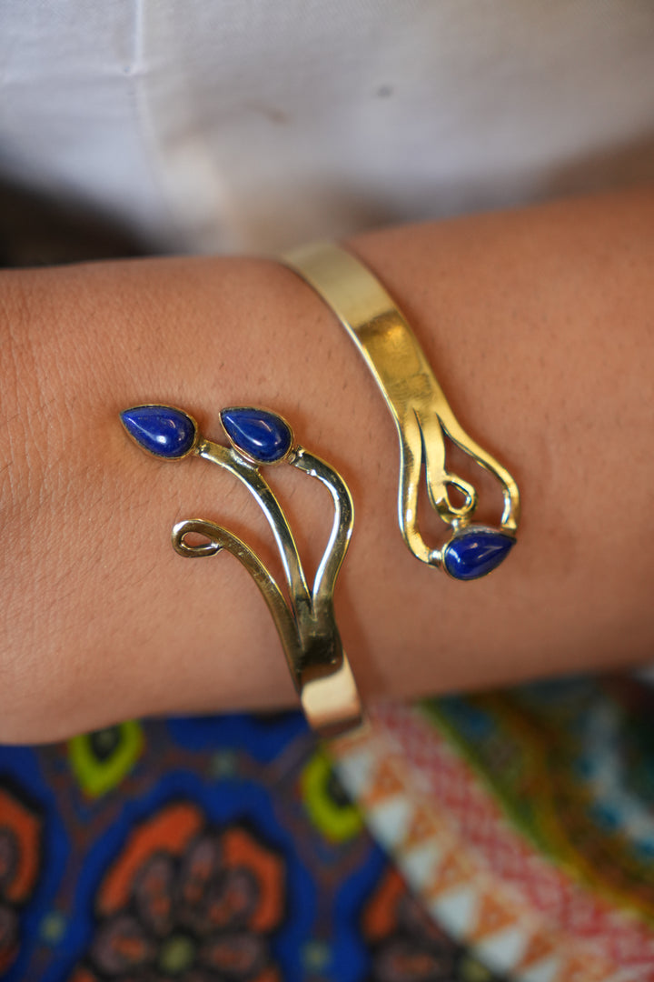 Lapis floral bangle