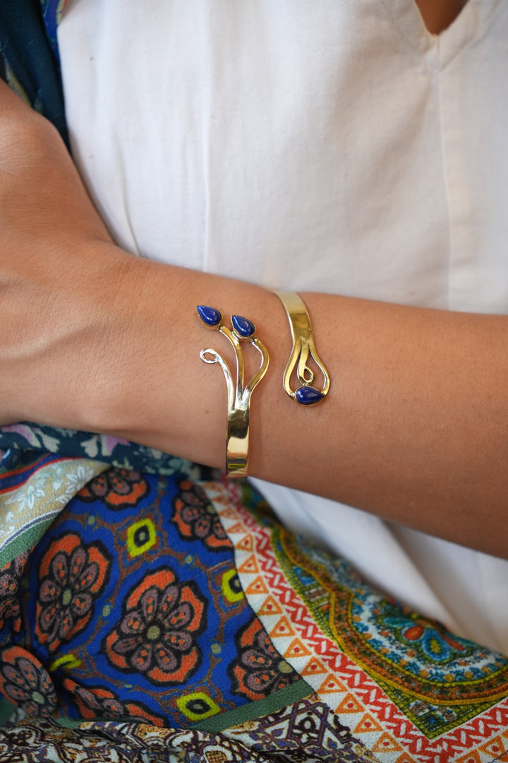 Lapis floral bangle