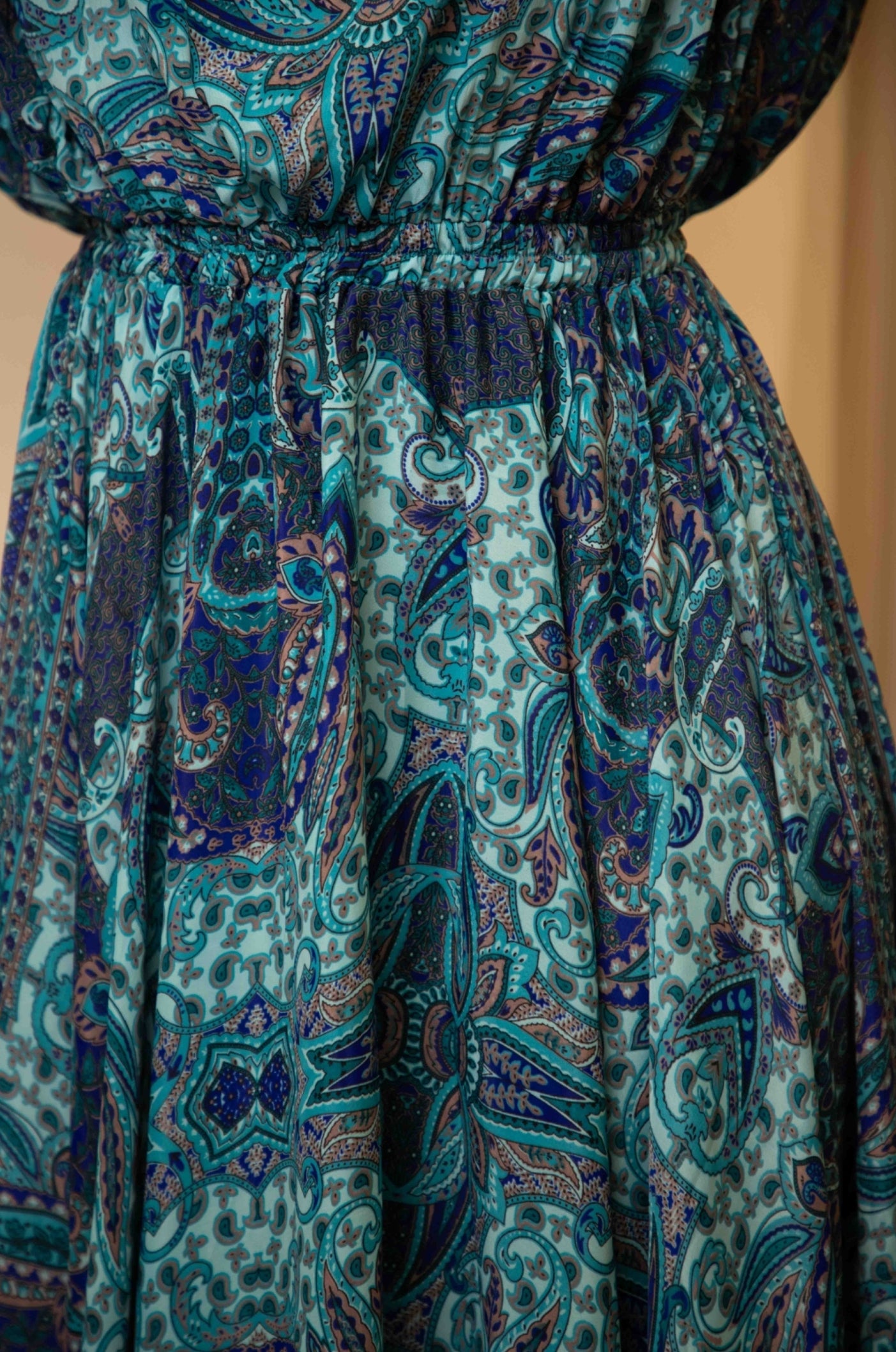 Mediterranean swirl- free size dress