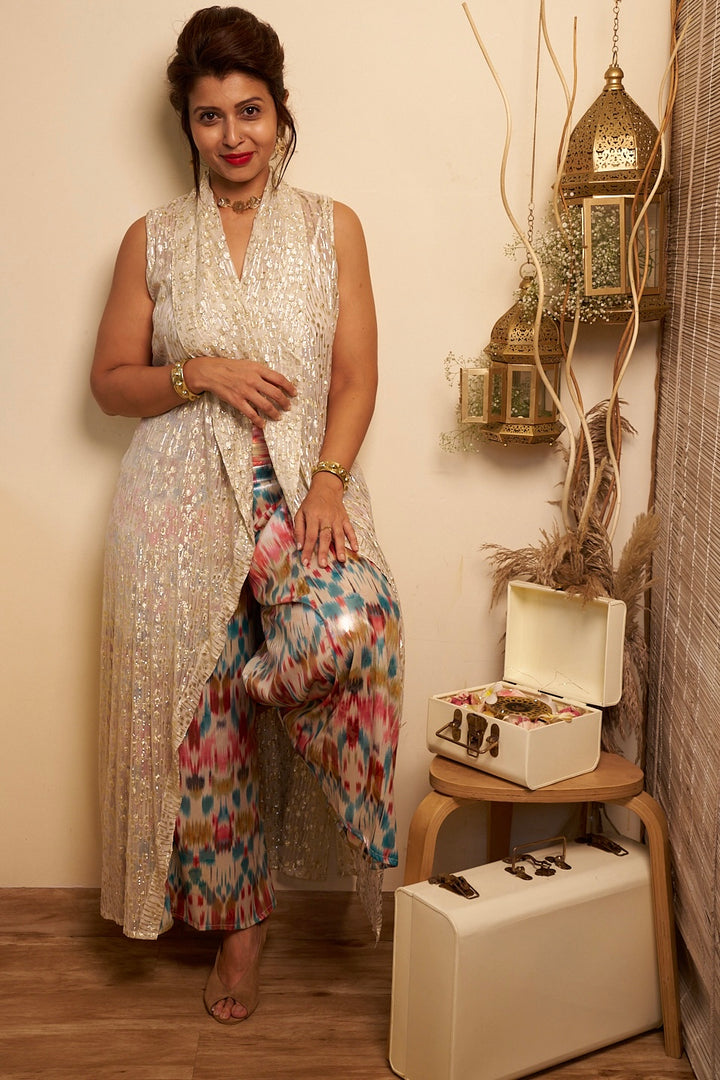 Ziya jacket in zari georgette