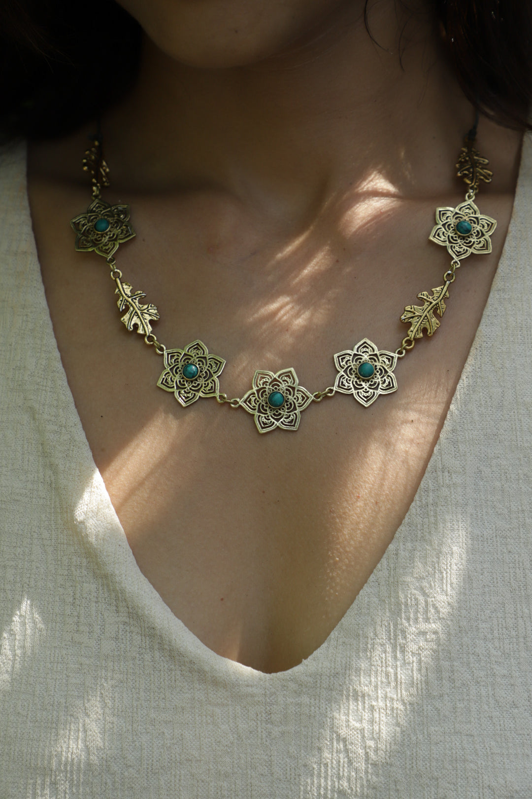 Turquoise trio necklace