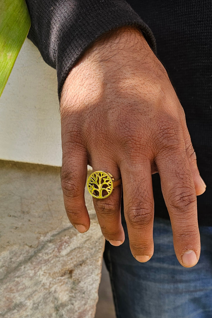 Tree Of Life Adjustable ring. Size 6-8