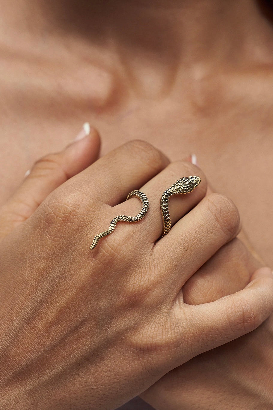 Flying serpent brass ring. Adjustable. Size 5-8