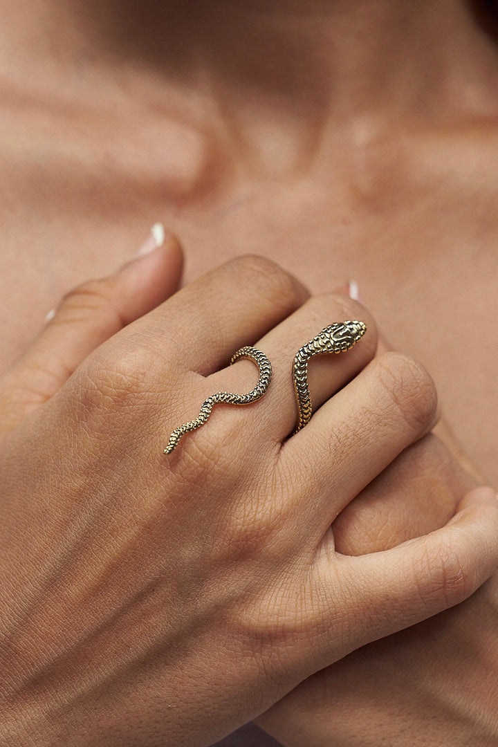 Flying serpent brass ring. Adjustable. Size 5-8