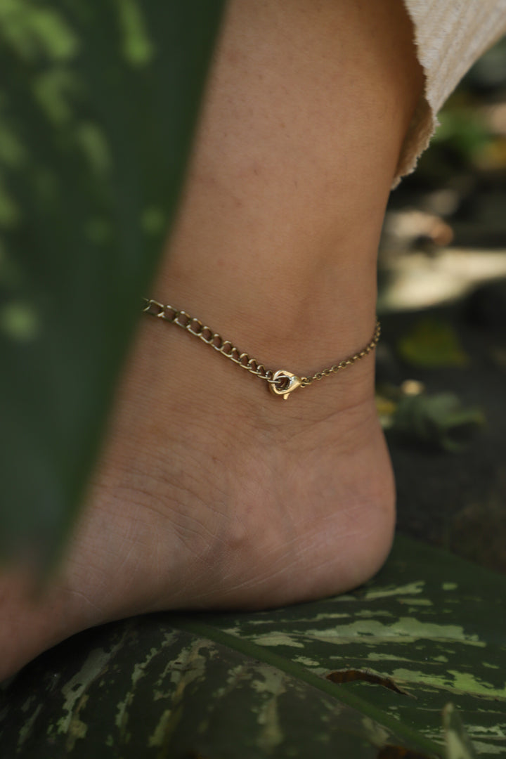 Seed of life anklet with lapis~ blue